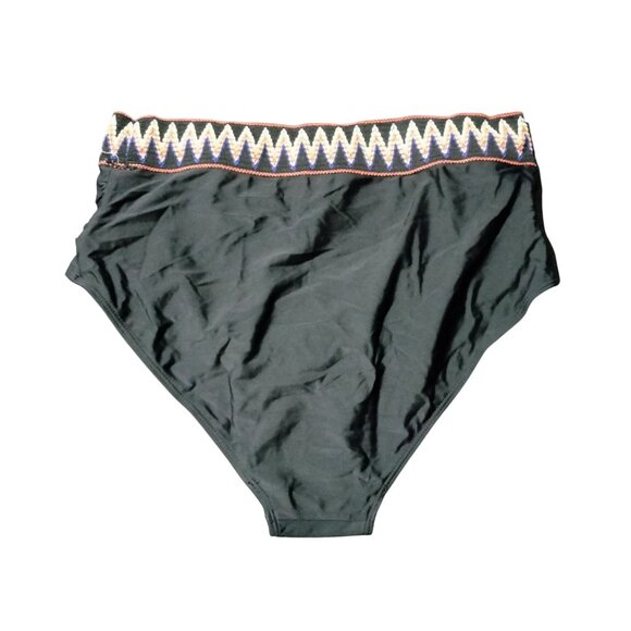 Two Piece V-Neck Tummy Control High Waisted Swimsuit Bikini Set Size16W - Picture 10 of 13